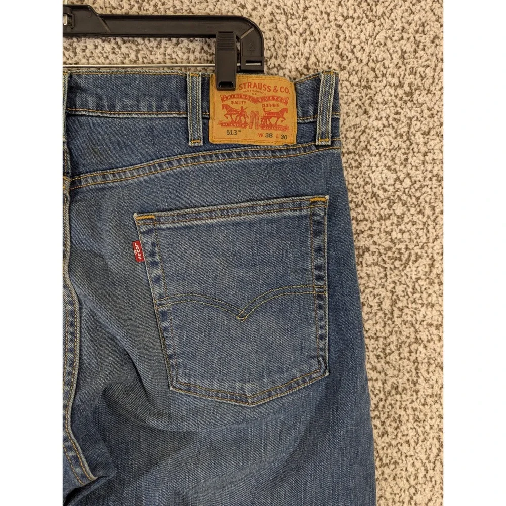 Levis 559 Men's Jeans Size 38×30‎ Blue Relaxed Straight Wide Leg Altered Read
